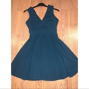Cute green v dress